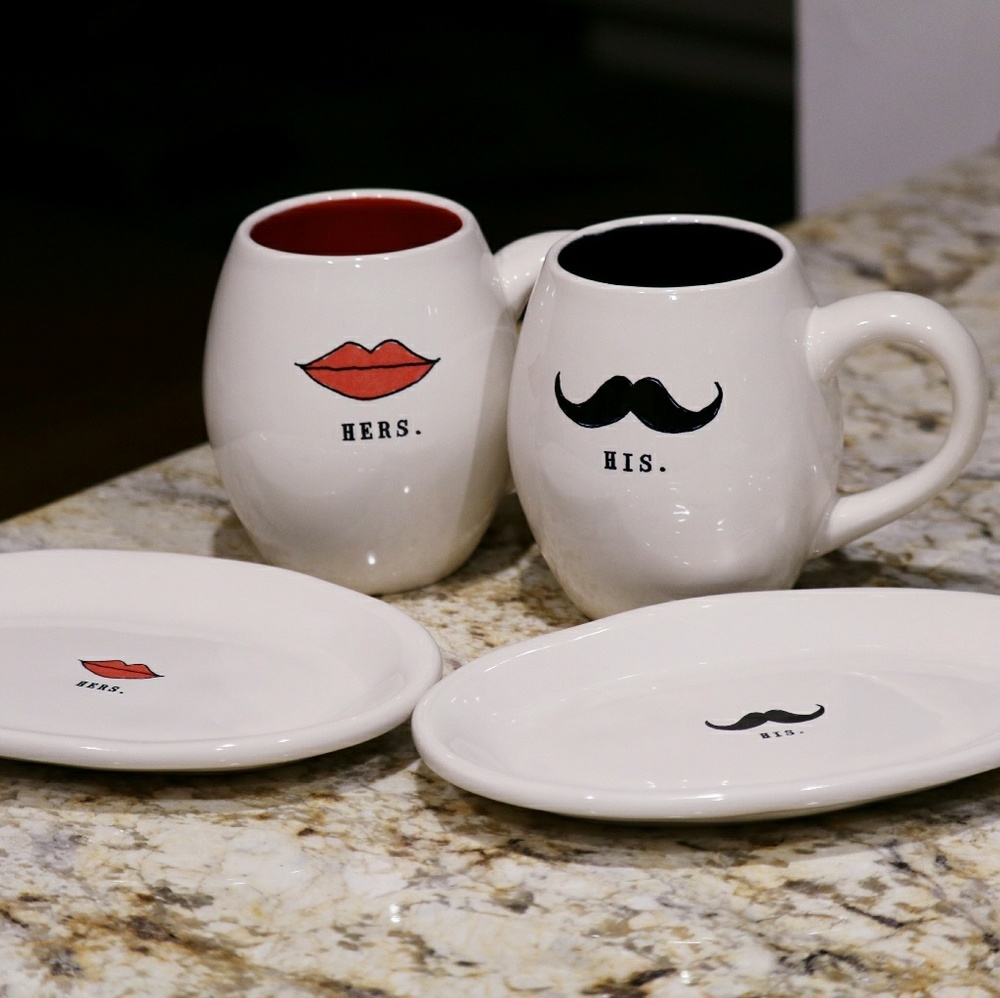 His & Hers Mug and Plate Set